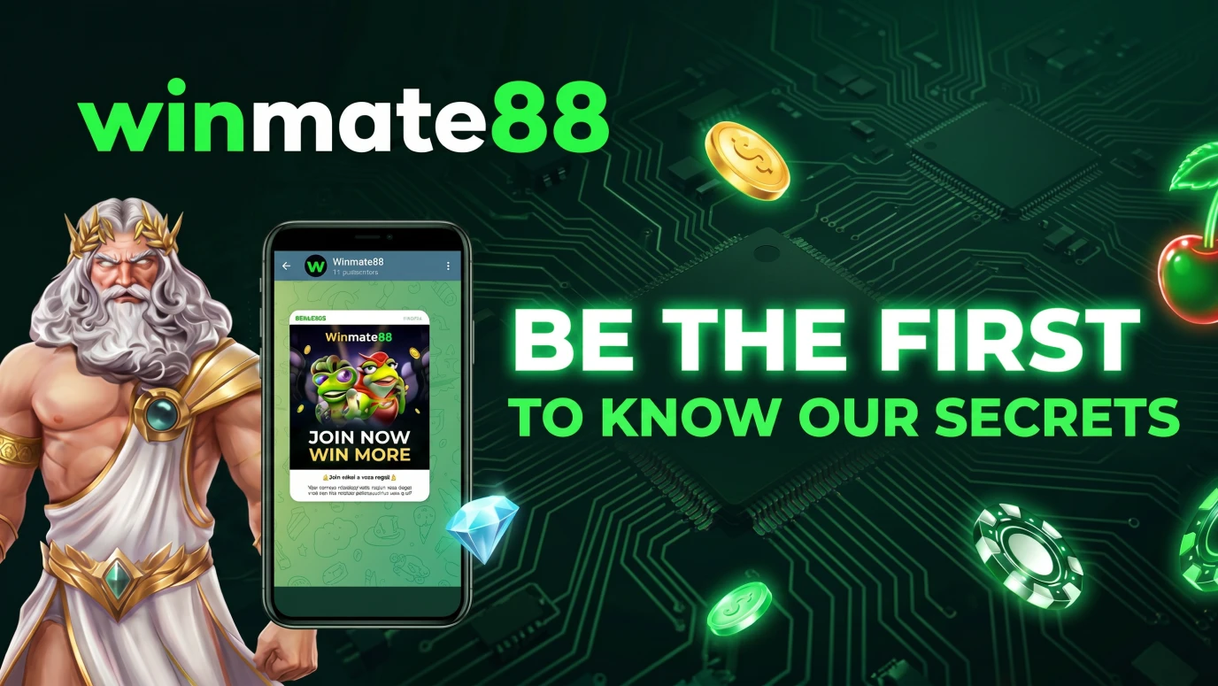 Winmate88 mobile sign-in promo with Telegram channel for Australian players